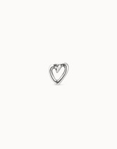 Unode50 nailed heart piercing stud earrings in Silver plated - size One Size - £20.29 GBP