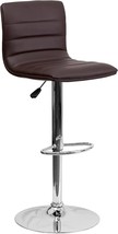 Flash Furniture Betsy Modern Brown Vinyl Adjustable Bar Stool With Back, Counter - £83.04 GBP