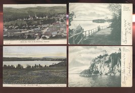 Vermont 4 UDB Postcards 1906 Burlington St Johnsbury Greensboro - £11.67 GBP