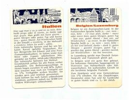 Commerzbank Frankfurt Germany 1963 Currency Conversion Cards Italy &amp; Bel... - $13.86