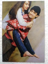 Attore di Bollywood Karisma Kapoor Aamir Khan Cartolina postale Cartolin... - $19.13
