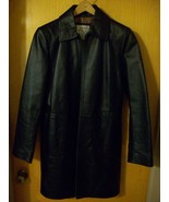 NEW Madison &amp; MAX Women's S Leather Jacket Black Long $100 MSRP Small Coat - $89.99