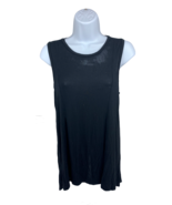 Ladies Stretchy Sheer Black Tank Top Comfort Casual Shirt Black Women Si... - €13,11 EUR