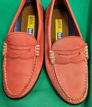 Ahh Keds Orange Leather Suede Kiltie Loafers Slip On Womens 5.5 WH7291M - €21,87 EUR