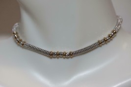 Fine 14K White/Yellow Gold Fancy Beaded Link Chain Bracelet 6.2 Grams 6.5&quot; Long - £347.47 GBP