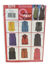 Butterick 5276 Misses' Vest Sewing Pattern Size 20-24 Fast &amp; Easy - $7.67