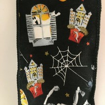 Reliant Ribbon Halloween Fun 10 Yards 3&quot;W Skeleton Ghost Craft Roll Fabric Web - £10.98 GBP