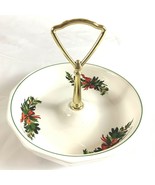 Pfaltzgraff Christmas Candy Dish Tidbit Tray with Handle - $14.55