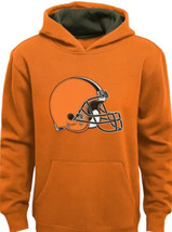 NFL Cleveland Browns Primary Pullover Hoodie Orange Youth Size Medium M ... - £22.41 GBP