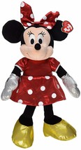 Ty Beanie Buddies Minnie Red Sparkle Medium Plush - $12.00