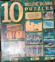 10 Sure Lox Picture Deluxe Jigsaw Puzzles 6750 Total Pieces Mount Rushmore Ocean - $17.77