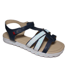 Marc Joseph New York Girls Size 5, Leather Strappy Sandal, Navy/White Gl... - £13.34 GBP