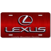 Lexus Logo Inspired Art on Red FLAT Aluminum Novelty Auto Car License Tag Plate - £14.38 GBP