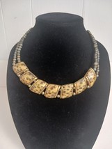 Vintage Leopard Print Choker Necklace 19&quot; - $215.31 MXN