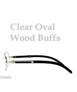 New Oval Wood Buffs Unisex clear glasses Oval UV400 Lenses and Silver fr... - $39.53 CAD