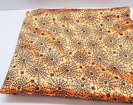 Halloween Tablecloth Orange Black Spiders Webs - £19.97 GBP