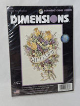 Dimensions Yellow Rose Welcome Cross Stitch Kit 6934 7x5 2002 USA Needle... - £9.95 GBP