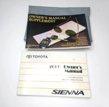 TOYOTA SIENNA 2000 CAR VEHICLE USER OWNER'S MANUAL INSTRUCTIONS + SUPPLE... - $21.42