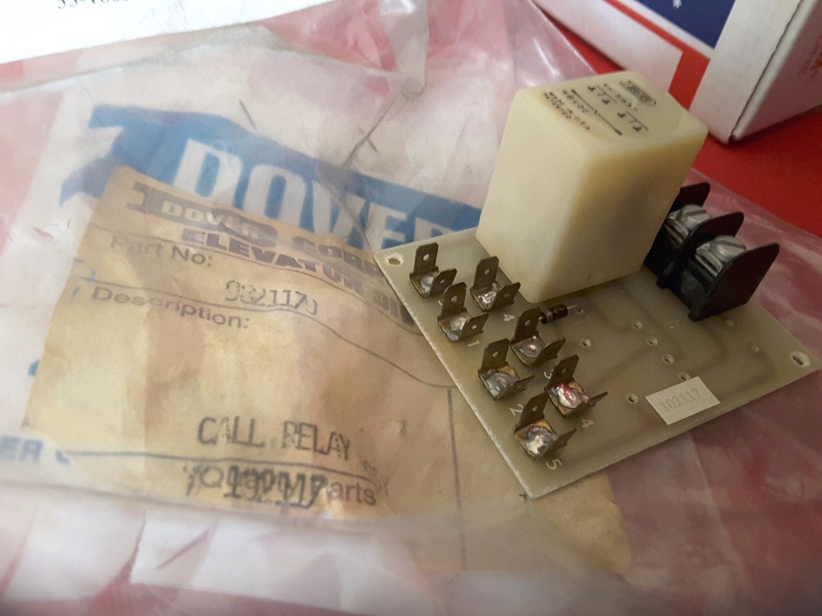 DOVER ELEVATOR CALL RELAY 9821160 CIRCUIT BOARD NEW NOS RARE    $99 - $98.01