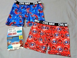 Boy&#39;s Spiderman Underwear Boxer Briefs Size Medium 8 Youth NEW Captain America - £11.06 GBP