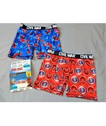 Boy&#39;s Spiderman Underwear Boxer Briefs Size Medium 8 Youth NEW Captain A... - £10.82 GBP