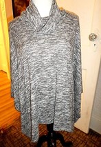 JOAN VASS COWL NECK PONCHO GRAY NWT M - £7.90 GBP