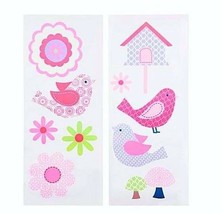 Cloe Wall Decals 2 Sheets 10 x 24 Inch by Just Born Birds Bird House Flo... - £7.85 GBP