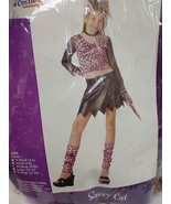 Sassy Cat Costume Girls Medium Punk Mean Bad Kitty Pink Leopard Josie Pu... - $24.93 CAD