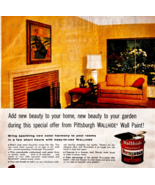 1962 Pittsburgh Paints PPG Advertisement Wallhide Satin Finish Paint VTG... - $460.08 MXN