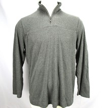 Perry Ellis 1/4 Zip Pullover Sweater Men&#39;s XL Gray Casual Long Sleeve Ap... - £20.57 GBP