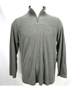 Perry Ellis 1/4 Zip Pullover Sweater Men&#39;s XL Gray Casual Long Sleeve Ap... - £20.24 GBP