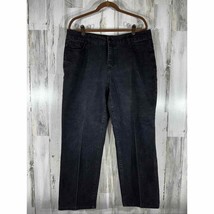 Avenue Womens Jeans High Rise Straight Leg Size 16 (36x28) Black Wash - £13.63 GBP
