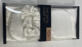 Satin Sleep Set (Ivory) - Kitsch Beauty - Pillowcase, Sleep Mask, &amp; Scru... - £15.61 GBP