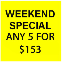 FRI - SUN march 12- 14th FLASH SALE! PICK ANY 5 FOR $153  BEST OFFERS DISCOUNT - £240.79 GBP