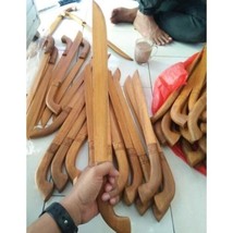 Pencak Silat Teak Wood craft Dummy Knife GOLOK Machete Martial Art Training - £14.08 GBP