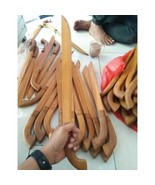Pencak Silat Teak Wood craft Dummy Knife GOLOK Machete Martial Art Training - $24.54 CAD