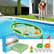 MeiGuiSha 62 in Inflatable Pool Golf Game with 10 Balls, 2 Holes, and 2 Flag - £20.36 GBP