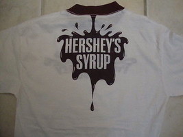 Vintage 70s HERSHEY&#39;S Chocolate Syrup T Shirt M Soft Thin Candy 50/50 Ri... - £36.69 GBP