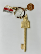 Disney Parks Magic Kingdom Castle Key Keychain Tinker Bell Bag Purse Cha... - $18.80