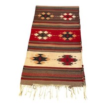 Southwestern Runner Vintage Woven Wool Navajo Long Rug 31&quot;x116&quot; Tribal Design - £448.43 GBP