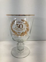 50th Golden Anniversary Glass  - £12.66 GBP