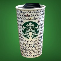 Starbucks Fa La La Holiday 2011 Travel Tumbler Coffee Mug 12 Oz. Ceramic... - £14.08 GBP
