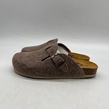 Plakton Blog Womens Beige Wool Round Toe Slip On Casual Clog Size 7.5 - $59.39