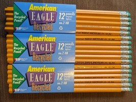 3 Pks (minus 1) American Eagle Recycled Pencils #2 HB Eberhard Faber  35... - $26.11
