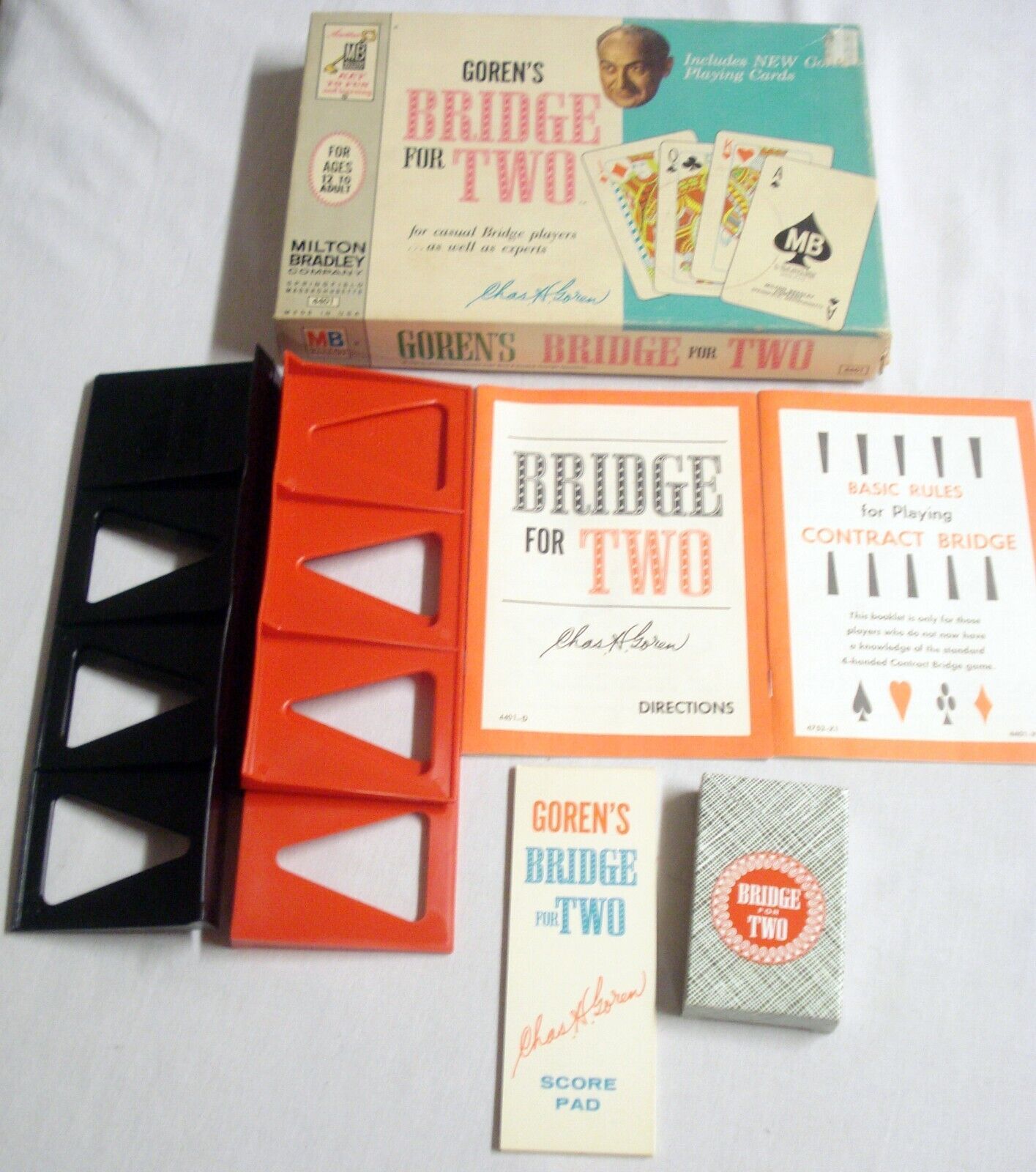 Complete Goren&#39;s Bridge For Two Game 1964 Milton Bradley #4401 - $8.99