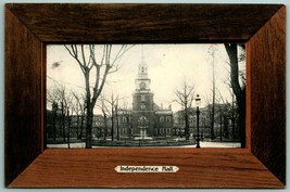 Faux Wood Frame Independence Hall Philadelphia PA Rotograph DB Postcard D14 - £3.87 GBP