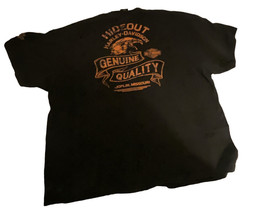 Harley Davidson Men&#39;s T-shirt Sz 3XL Black short Slv Hideout Joplin MO Eagle - £14.45 GBP