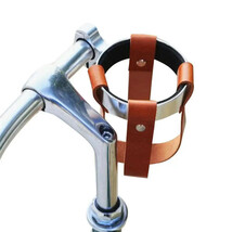 Retro Bicycle Bottle Holder with PU Leather for Road Bikes &amp; Coffee Cups - $12.99