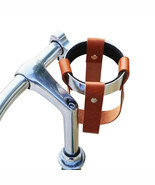 Retro Bicycle Bottle Holder with PU Leather for Road Bikes &amp; Coffee Cups - $24.67 CAD