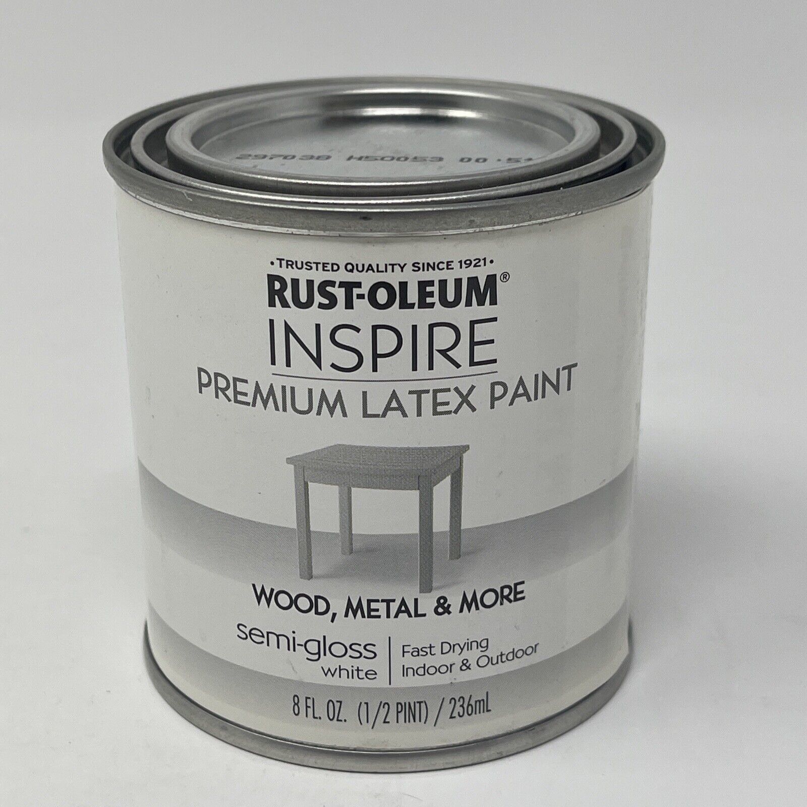 Rust-Oleum Inspire 297038 Premium Latex Paint, Semi-Gloss, White 8 oz SH... - $13.99